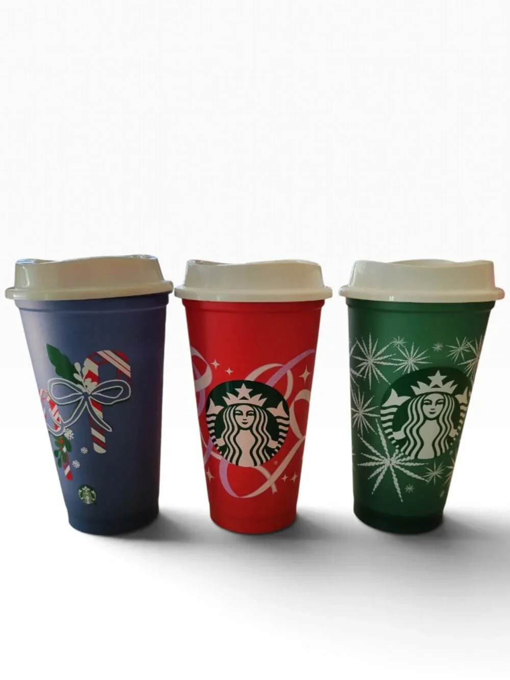 Starbucks 2021 Holiday 50th Anniversary Reusable Hot Cups Set of 3 (16oz)